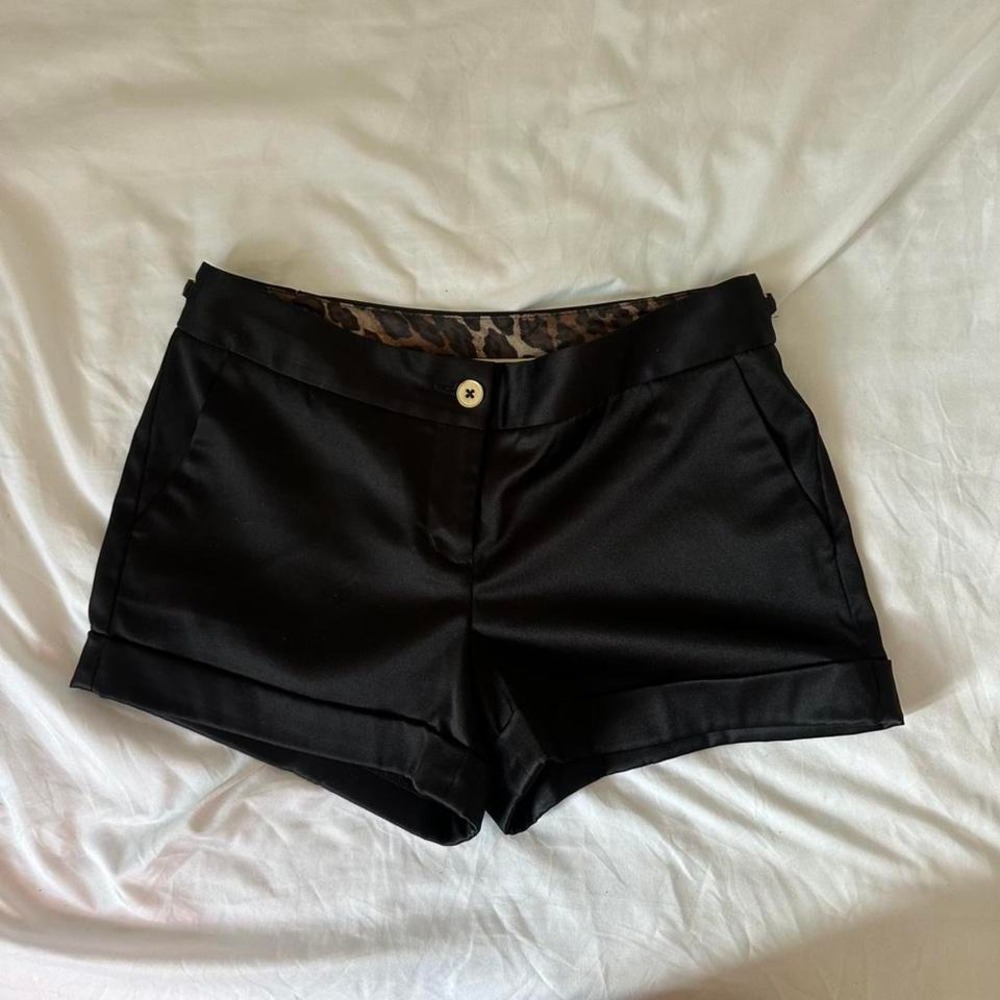 Express Y2K Sleek Elevated Satin Mini Shorts